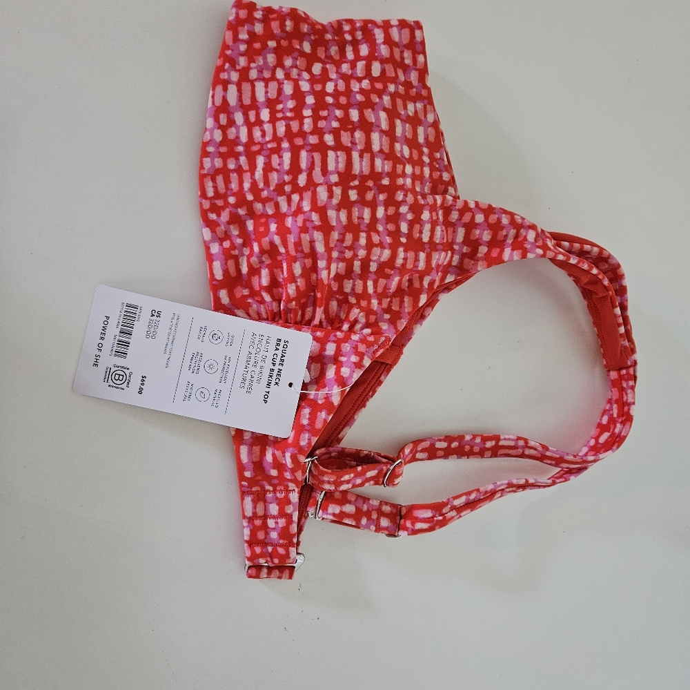 Athleta Swim Square Top Bra Cup Bikini Top Small D-DD NWT 2024